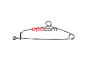 Зажим для стерилизации, для инструментов с кольцевой рукояткой, длина 14 см