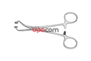 Зажим для покрытий, с рифлеными браншами, длина 13 см, для бумажных покрытий