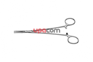 Артериальный зажим по HALSTEAD «Москит», прямой, с зубцами 1 х 2, длина 18 см
