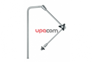 Шарнирный штатив, L-образный, длинный, усиленная модель, особо большой диапазон поворота, с одним механическим центральным зажимом для всех пяти функций шарнира, высота 48 см, диапазон поворота 66 см, с замком KSLOCK (гнездовой разъем)