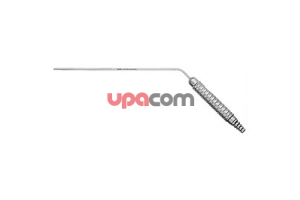 Аспирационная трубка, угловая, гибкая, с круглой рукояткой и отверстием регулировки потока, диаметр 2 мм, длина 13 см